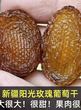 新疆特产阳光玫瑰葡萄干国产晴王无籽自然风干500g【个大香甜】