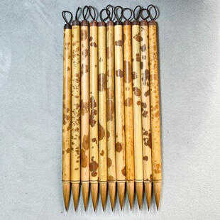 福建红湘妃 黑龙江元尾大狼毫 蜡底紫红花 李振华毛笔 刘鹏制笔