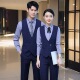 酒店工作服气质KTV服务员工装 马甲套装 马夹4件套 职业西装 男女同款