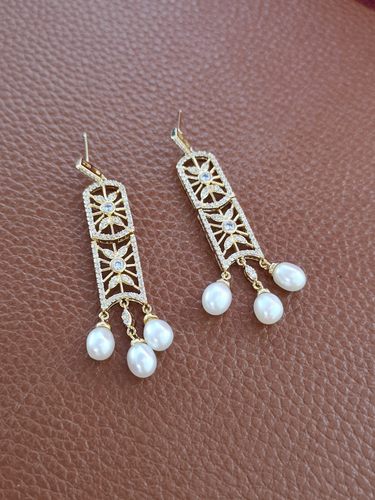 淡水珍珠耳钉小米珠多珠国风款