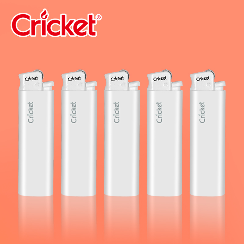 Cricket草蜢一次性打火机潮流白色火石家用原装进口防爆气体火机