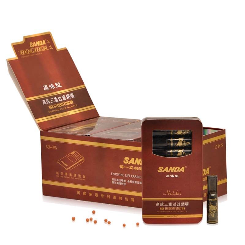 SANDA三达麦饭石滤芯过滤 三重高压过滤烟嘴滑盖便携盒96支包邮,ZIPPO/瑞士军刀/眼镜,烟嘴,淘宝优惠券,粉丝福利购,淘宝优惠卷