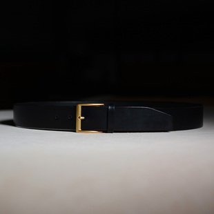 草头手作英国进口马缰革植鞣革头层牛皮真皮腰带休闲百搭男士皮带