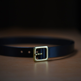 草头手工定制进口头层牛皮真皮腰带休闲牛仔裤女士马缰革 薄款 25