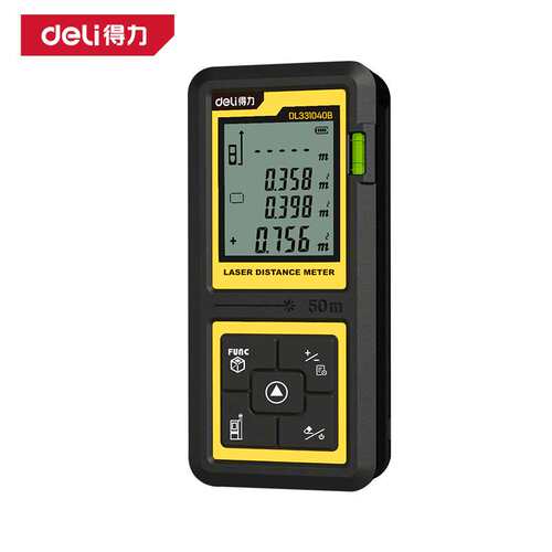 得力DL331040B手持激光测距仪高精度电子尺红外线量房仪室内测量