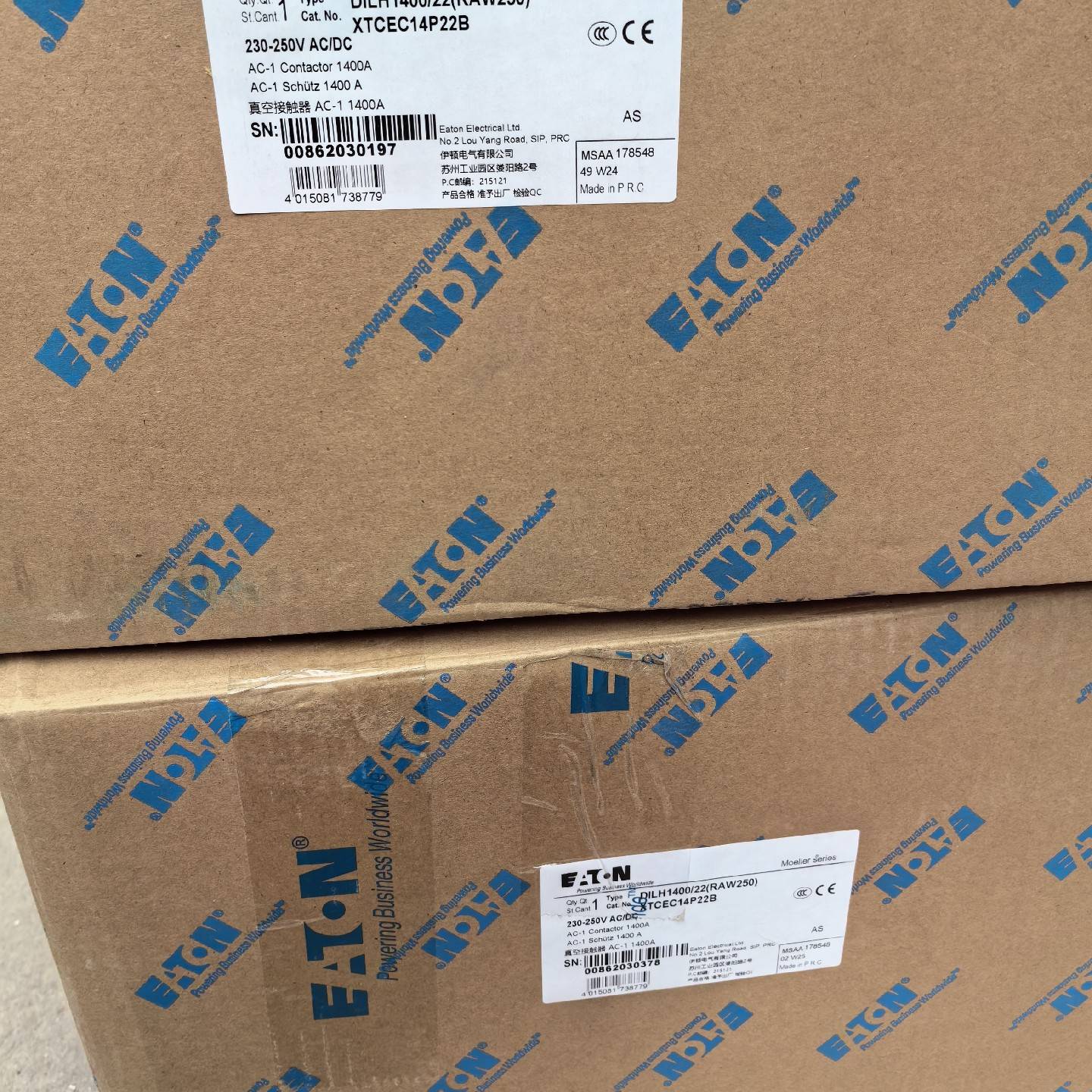 伊顿穆勒接触器DIL1400/22（RAW2议价 维修！！！