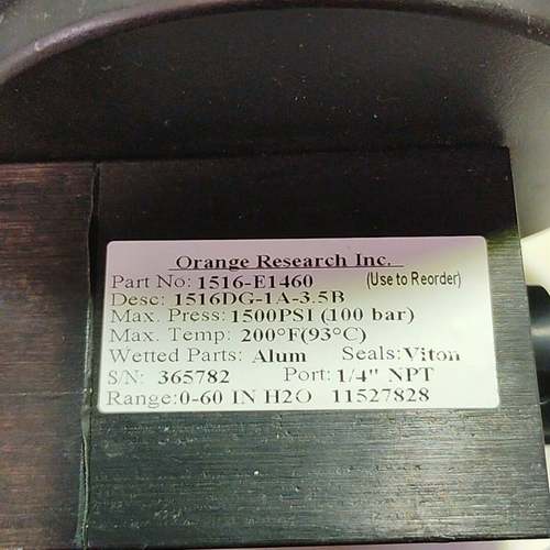 Orange Research 压力表 Psi DIFFER议价 维修！！！