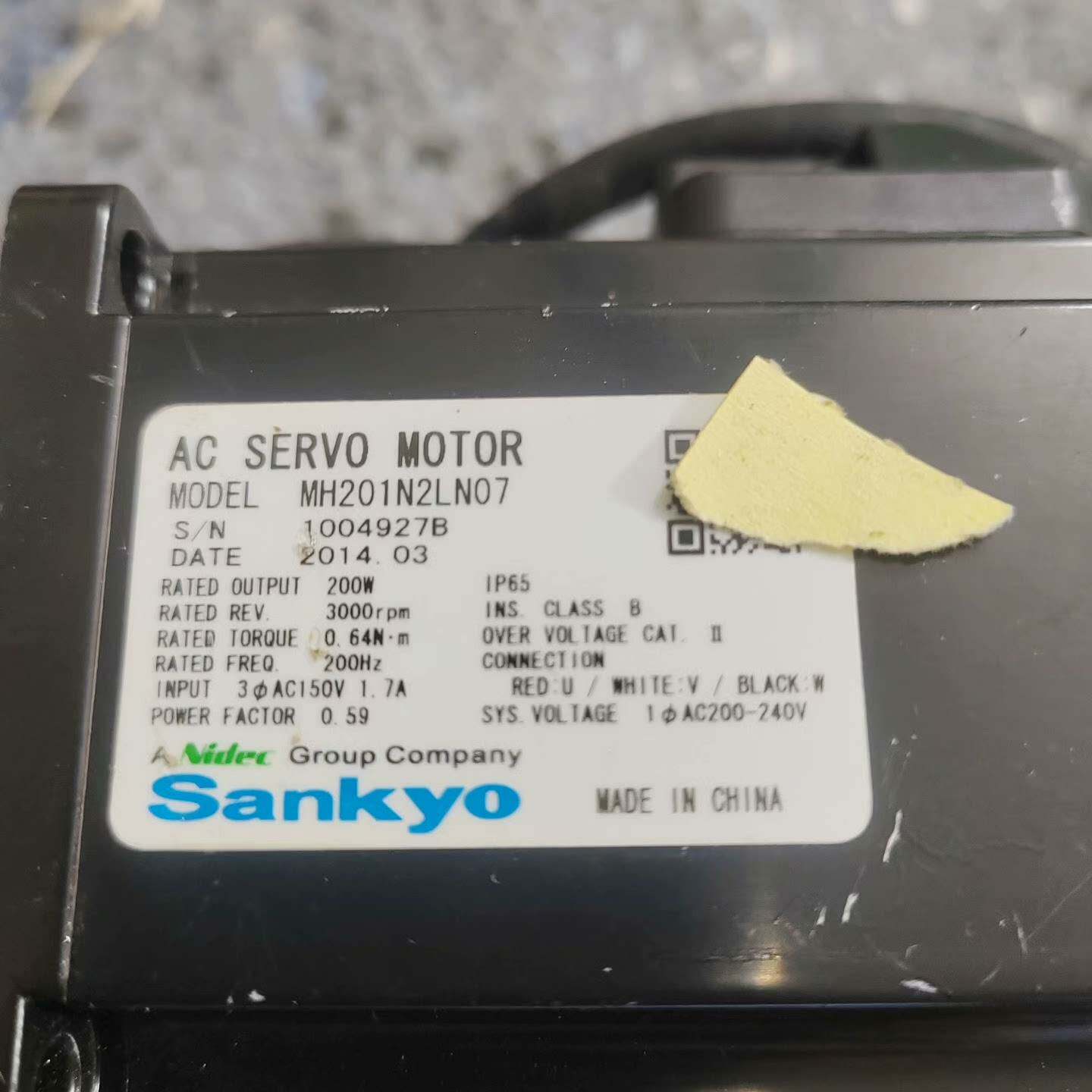 SanKyo三协200w伺服电机，MH201N2议价 维修！！！