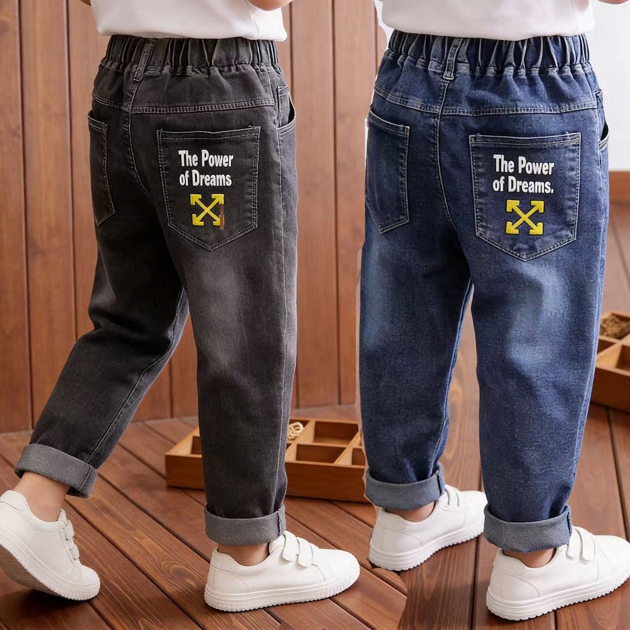 男童裤子长裤牛仔小童薄款春秋款儿童中大童新款修身小脚3-12岁