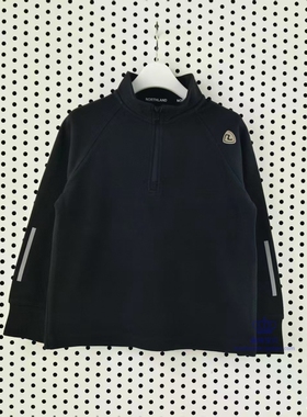 诺诗兰童装26春款男女童半拉链无帽套头卫衣CT150143-1