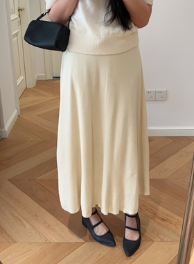 春装新款 日韩风中高腰半身裙中长款针织裙 0.49KG