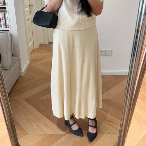 春装新款 日韩风中高腰半身裙中长款针织裙 0.49KG