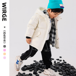 韦氏儿童羽绒服冬装男童加厚短款免洗小孩宝宝保暖外套