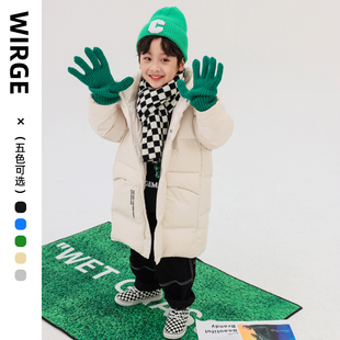 韦氏儿童羽绒服2025新款女童中长款加厚保暖外套冬季洋气