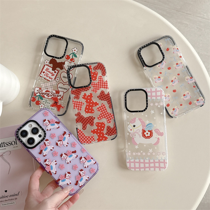 日韩xr蝴蝶结小马15适用iphone14手机壳12苹果13 Pro max电话保护套78plus大孔6pm潮牌17air少女心xs透明新年