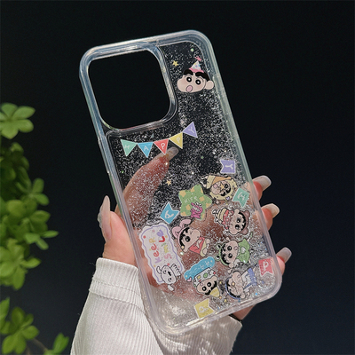 蜡笔小新苹果积木划片流沙壳15