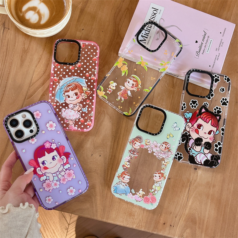 日韩xr牛奶妹15适用iphone14手机壳12苹果13 Pro max电话保护套78plus大孔16pm潮牌17air小女孩xs可爱peko酱