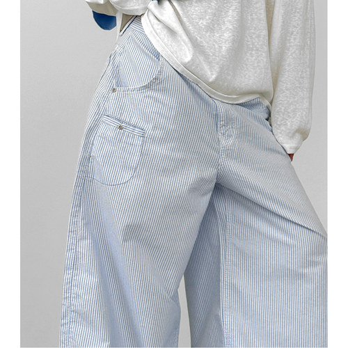 summer stripe pocket pants
