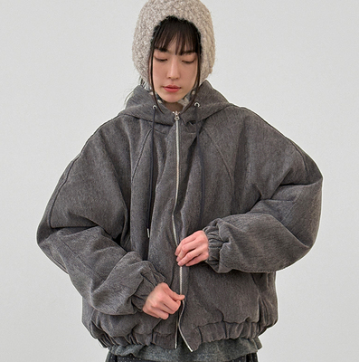 velour quilting hood jumper (unisex)