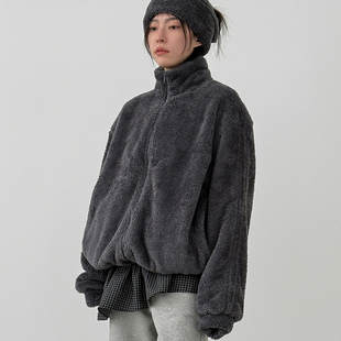 high zip fur jacket neck