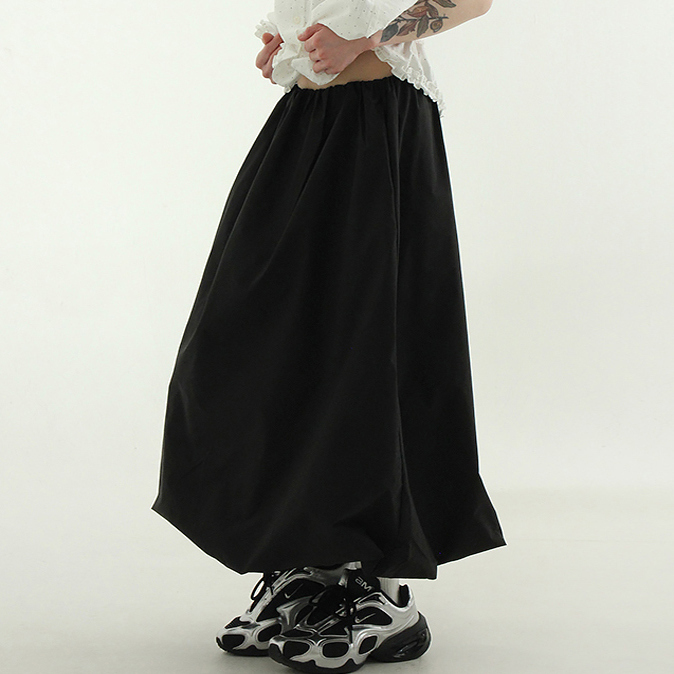 paper balloon banding long skirt