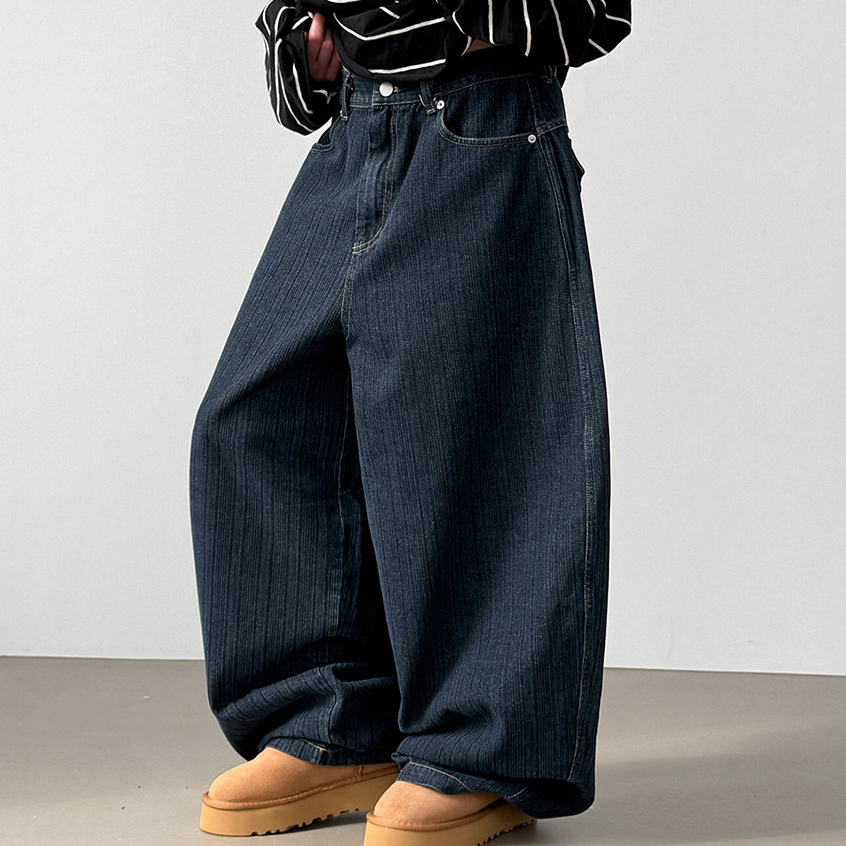 back point stripe wide jean