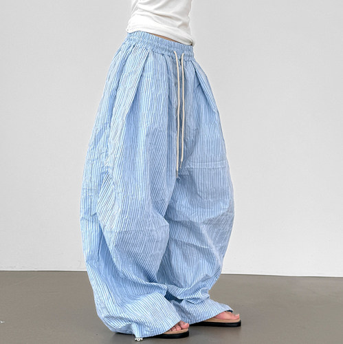 seersucker stripe banding pants (unisex)