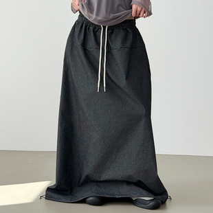 long golgi banding balloon skirt cotton