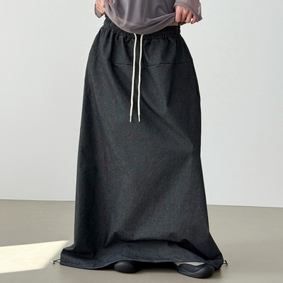 golgi cotton balloon banding long skirt