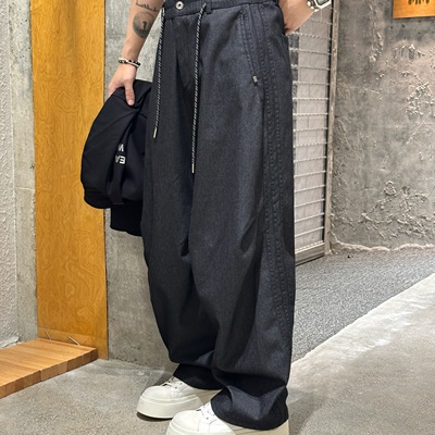 【磨毛加厚】秋冬加绒男棉感松紧腰立体剪裁结构感休闲百搭直筒裤