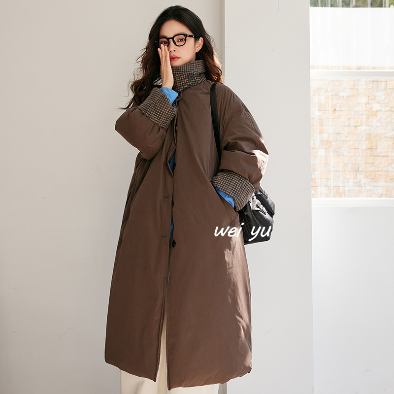 薇语大码女装长款棉服