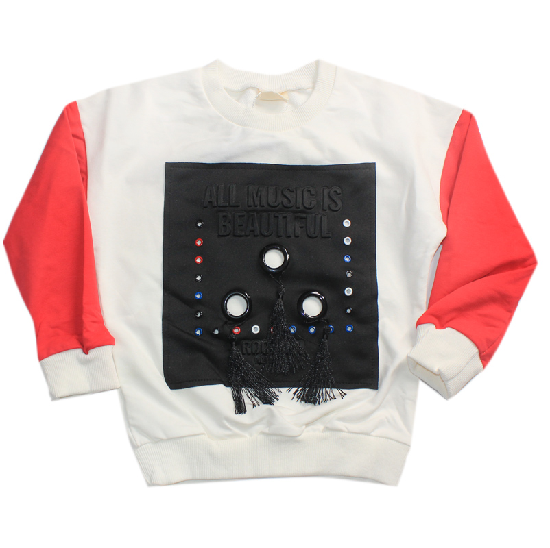 儿童卫衣特惠处理 男童圆领春秋t恤衫 套头字母女童卡通时尚上衣