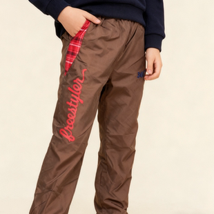 361度童装撤柜男童加绒长裤秋冬双层运动休闲裤110码处理6351312