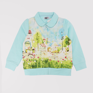 迷你铅笔女宝宝春秋外套女童单层翻领薄外衣 90码100码处理665230