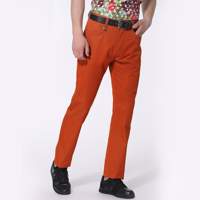 benbo宾宝男士休闲裤中腰修身长裤男生春单裤子51823200055橙色