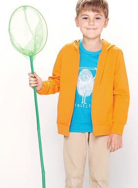 图途 senselead男童休闲卫衣儿童春秋连帽拉链外套棉质上衣161015