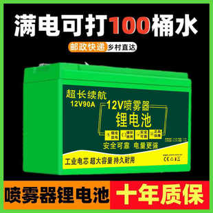 电动喷雾器12v锂电池专用蓄电池12V大容量农用电瓶背负式配件电池