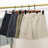 复古工装 显瘦半身裙透气 裙带口袋高腰含内衬防走光短裙休闲A字版