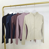 健身服 高端瑜伽服春秋立领透气跑步运动长袖 运动外套修身 女新款