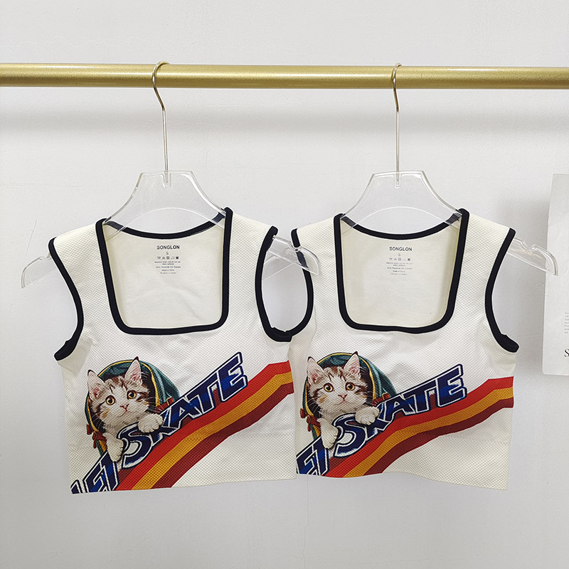 固定胸垫运动内衣印花瑜伽背心显瘦防震速干训练跑步健身文胸女,运动服/休闲服装,运动背心,淘宝优惠券,粉丝福利购,淘宝优惠卷