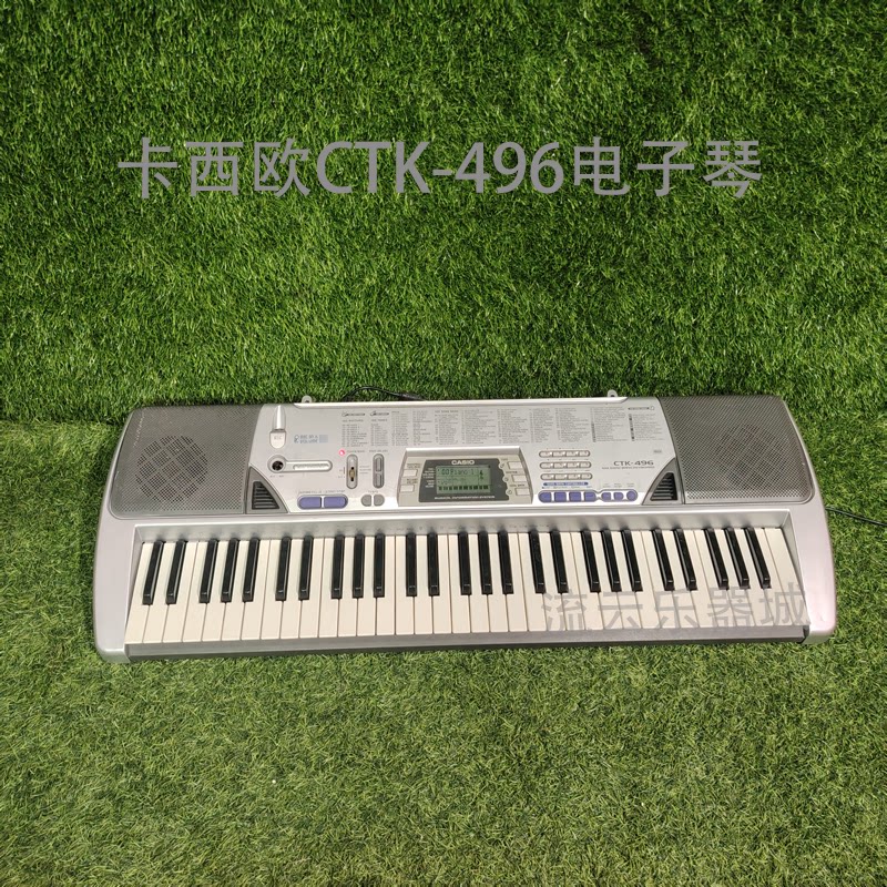 正品CASIO卡西欧CTK-496 带卡拉OK功能61键二手电子琴