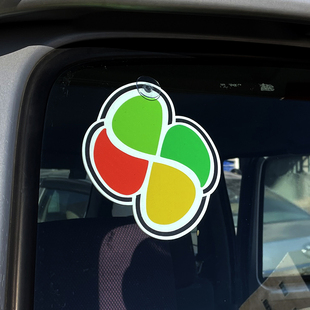 日本JDM汽车初心者车贴新手道路安全驾驶亚克力警示吸盘贴标识