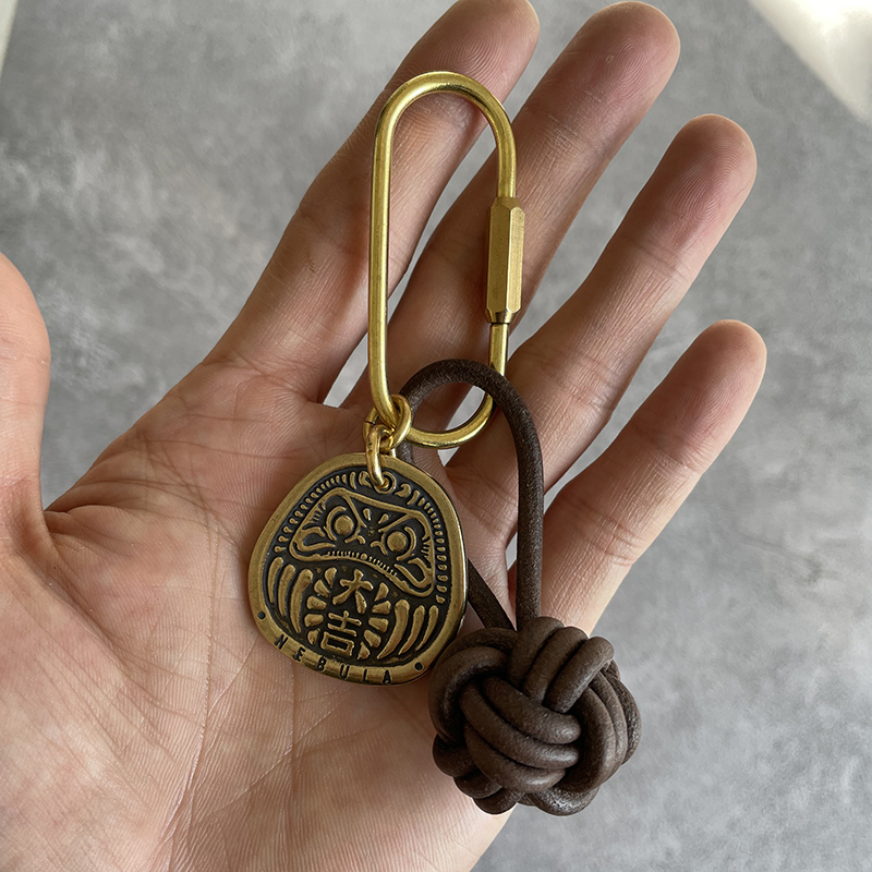 DIY汽车机车皮手工编织球达摩