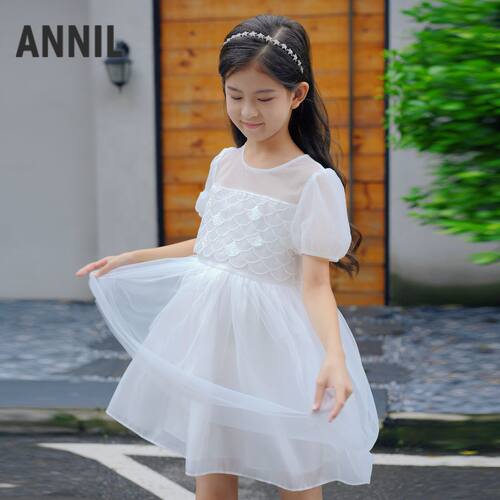【安奈儿实体店同款】女童泡泡袖