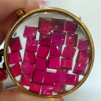 精品稀土生物光子晶体方块颗粒吊坠饰品首饰支持鉴定厂家直发