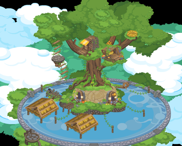 flash场景素材 大树 书屋素材