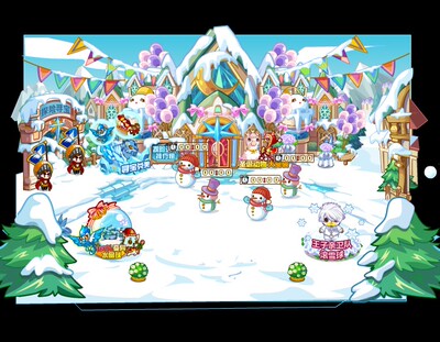 flash 游戏 雪景 雪人 城堡 雪球 气球 场景 源文件