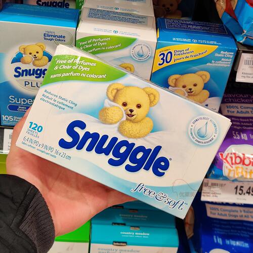 snuggle香衣纸衣服柔顺纸烘干机