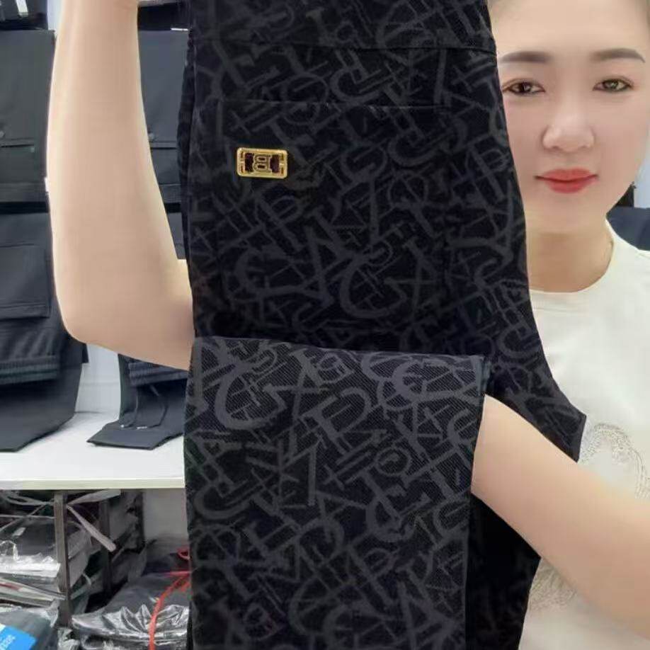 夏季薄款速干透气休闲裤男士潮流时尚百搭小脚裤个性印花字母裤子