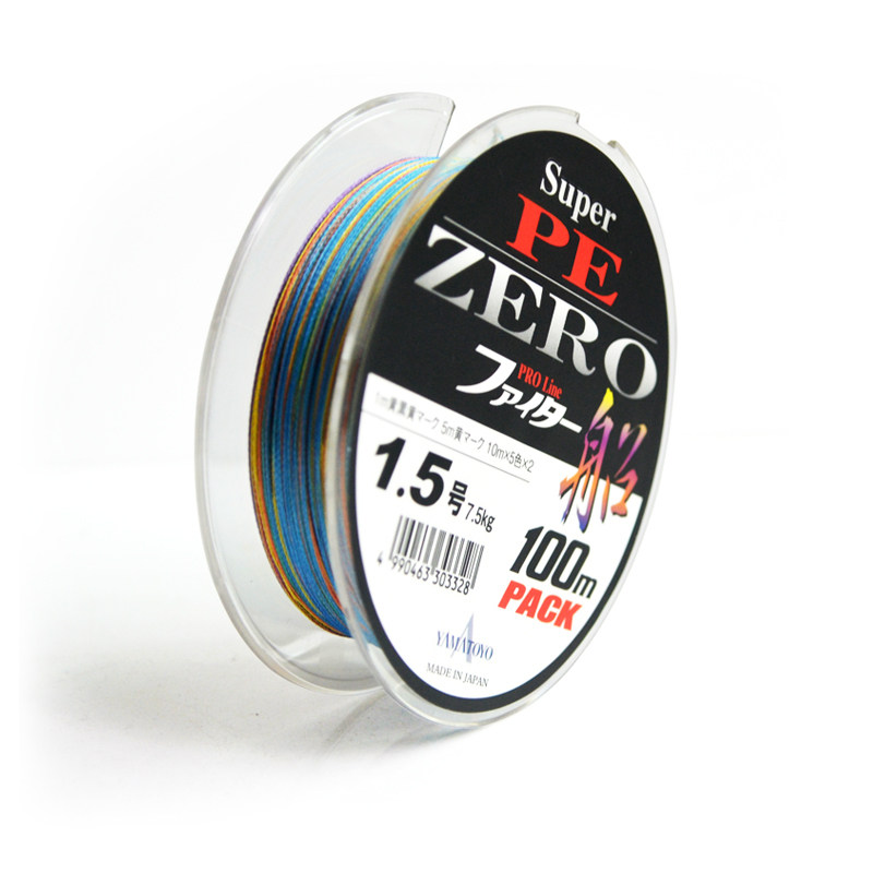 日本原装进口 山丰4编 100m一米一色筏钓线pe线大力马渔线钓鱼线